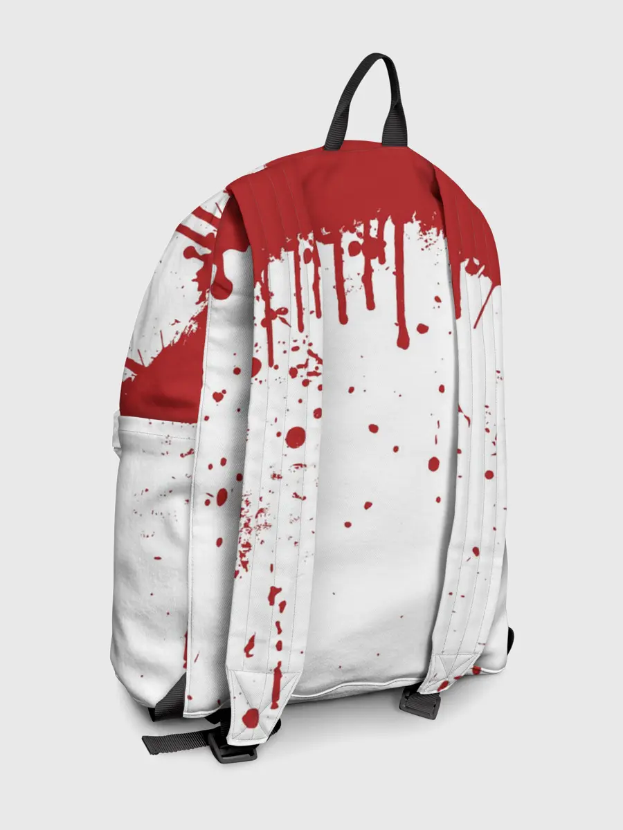 Рюкзак джинсовый / ИГРА В КАЛЬМАРА ПЕРСОНАЖ 001 КРОВЬ