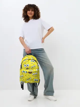 Рюкзак джинсовый / Губка Боб / SpongeBob pattern