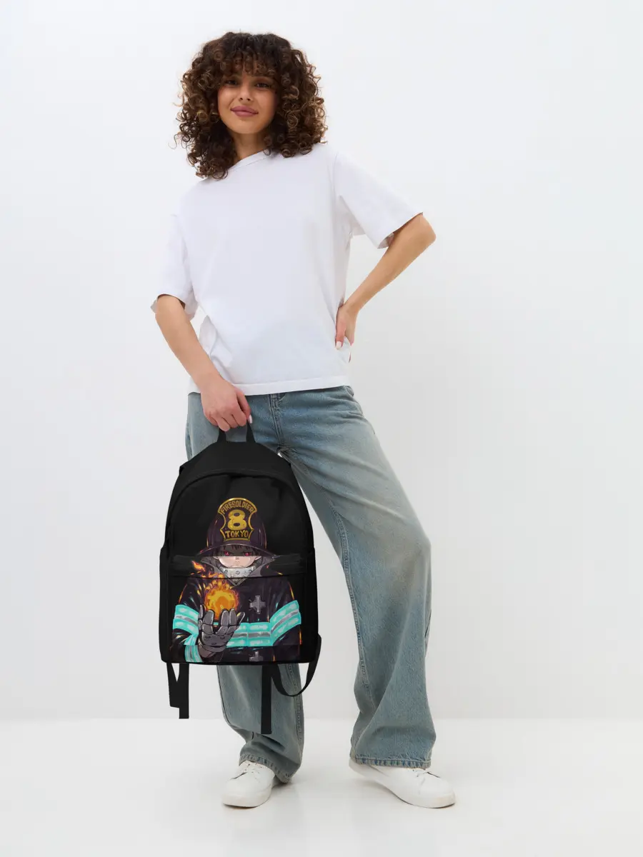 Рюкзак джинсовый / Кусакабэ Синра Пламенная бригада