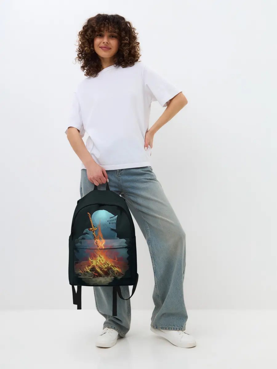 Рюкзак джинсовый / Witcher 3 костер