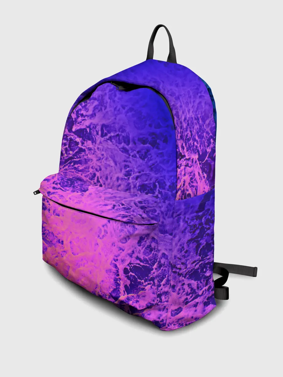 Рюкзак джинсовый / Абстрактный пурпурно-синий