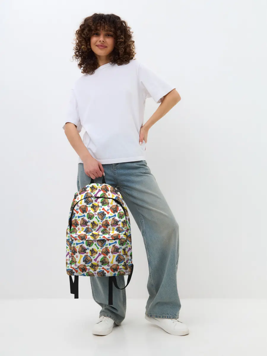 Рюкзак джинсовый / Немецкий Боксёр