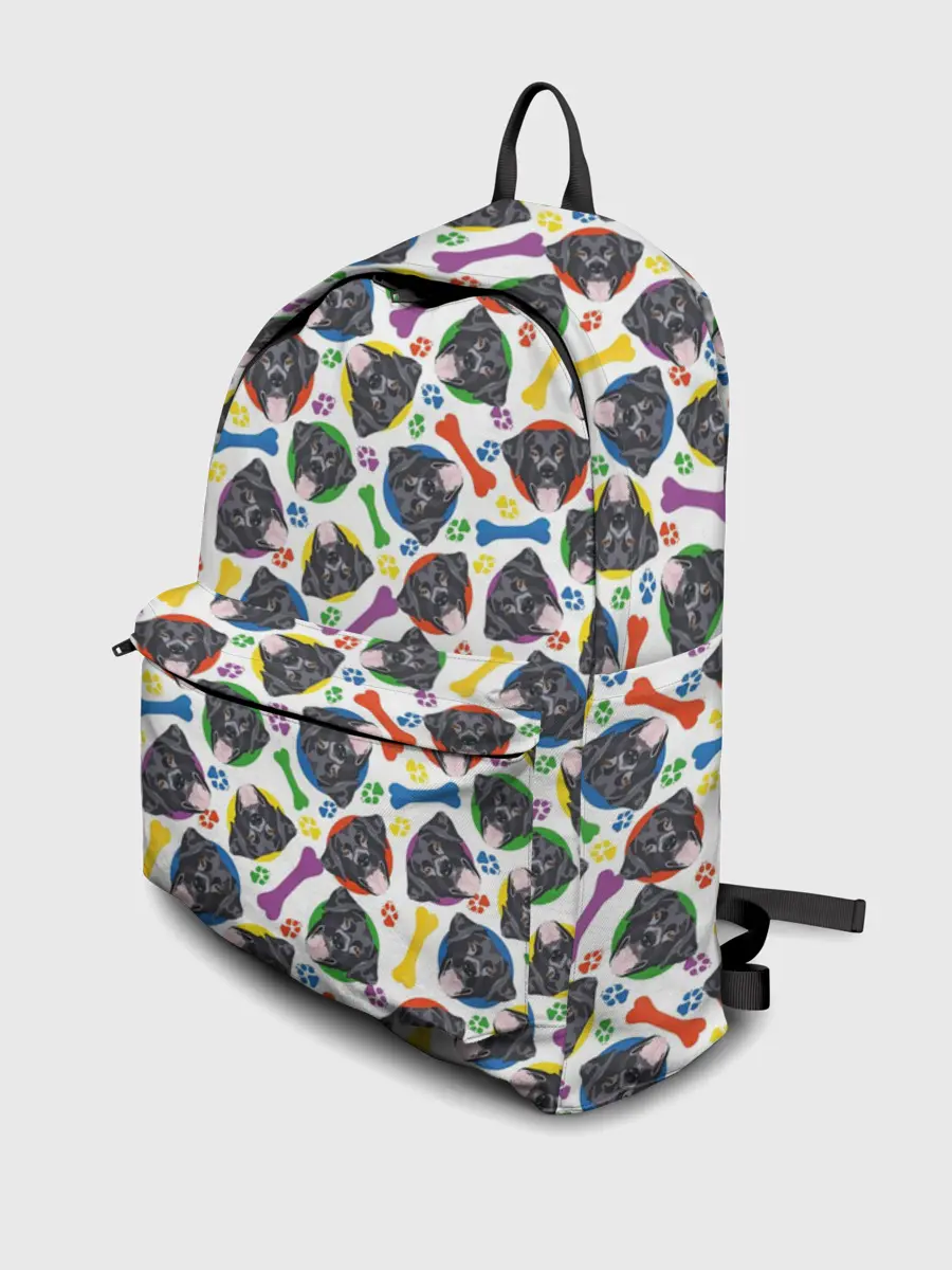 Рюкзак джинсовый / Чёрный Лабрадор