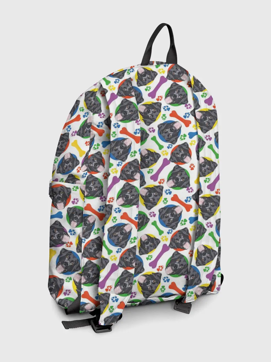 Рюкзак джинсовый / Чёрный Лабрадор