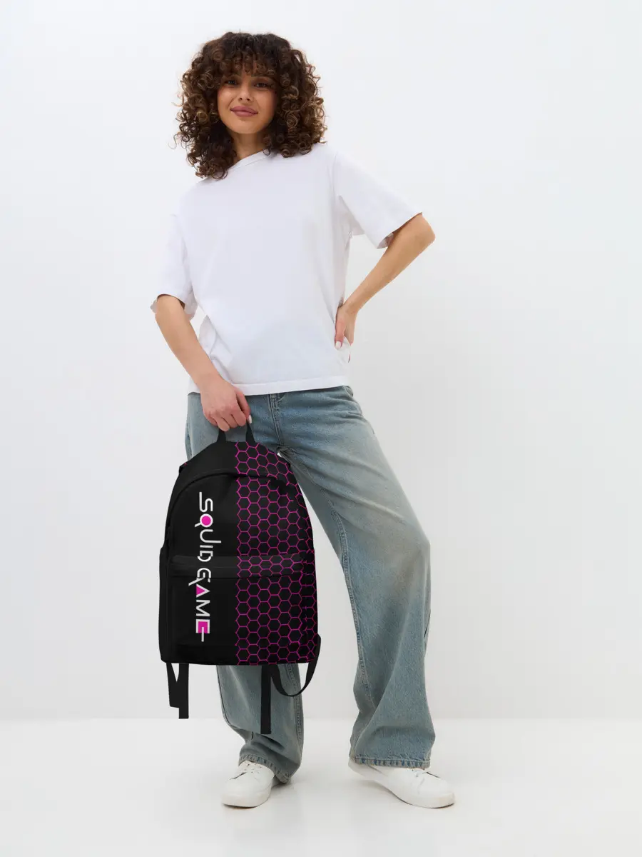 Рюкзак джинсовый / Игра в кальмара: Соты.