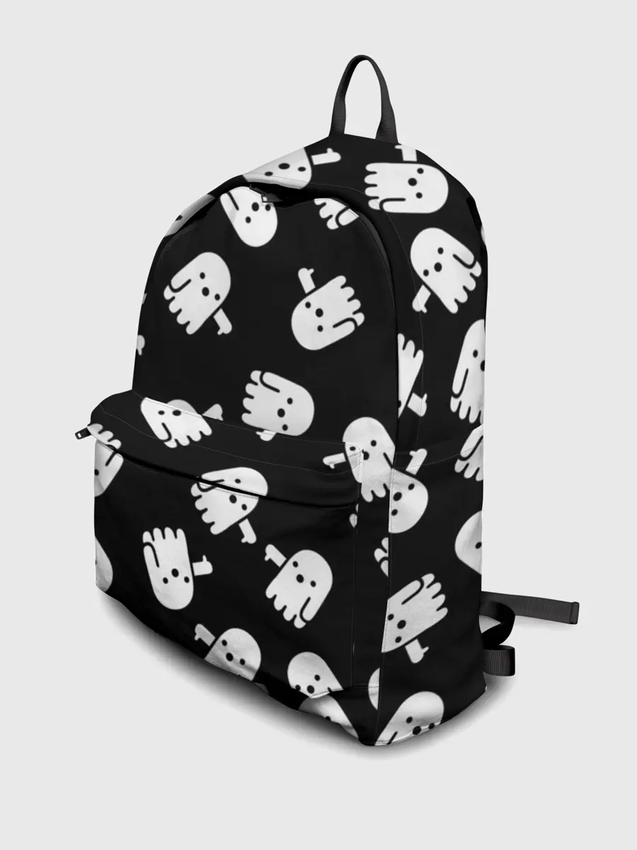 Рюкзак джинсовый / ПРИВИДЕНИЯ УЗОР / HALLOWEEN