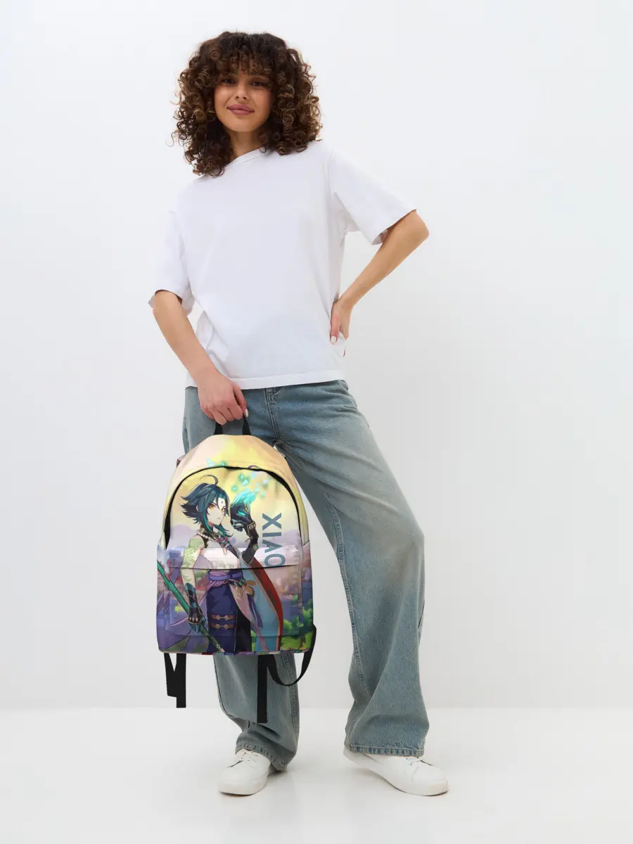 Рюкзак джинсовый / Xiao, Genshin Impact
