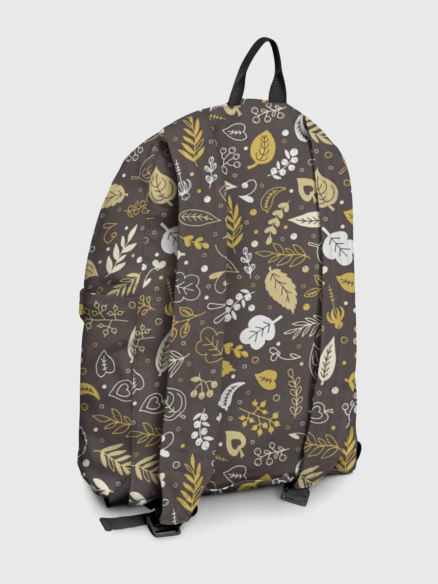 Рюкзак джинсовый / Осенние листья и ягодки