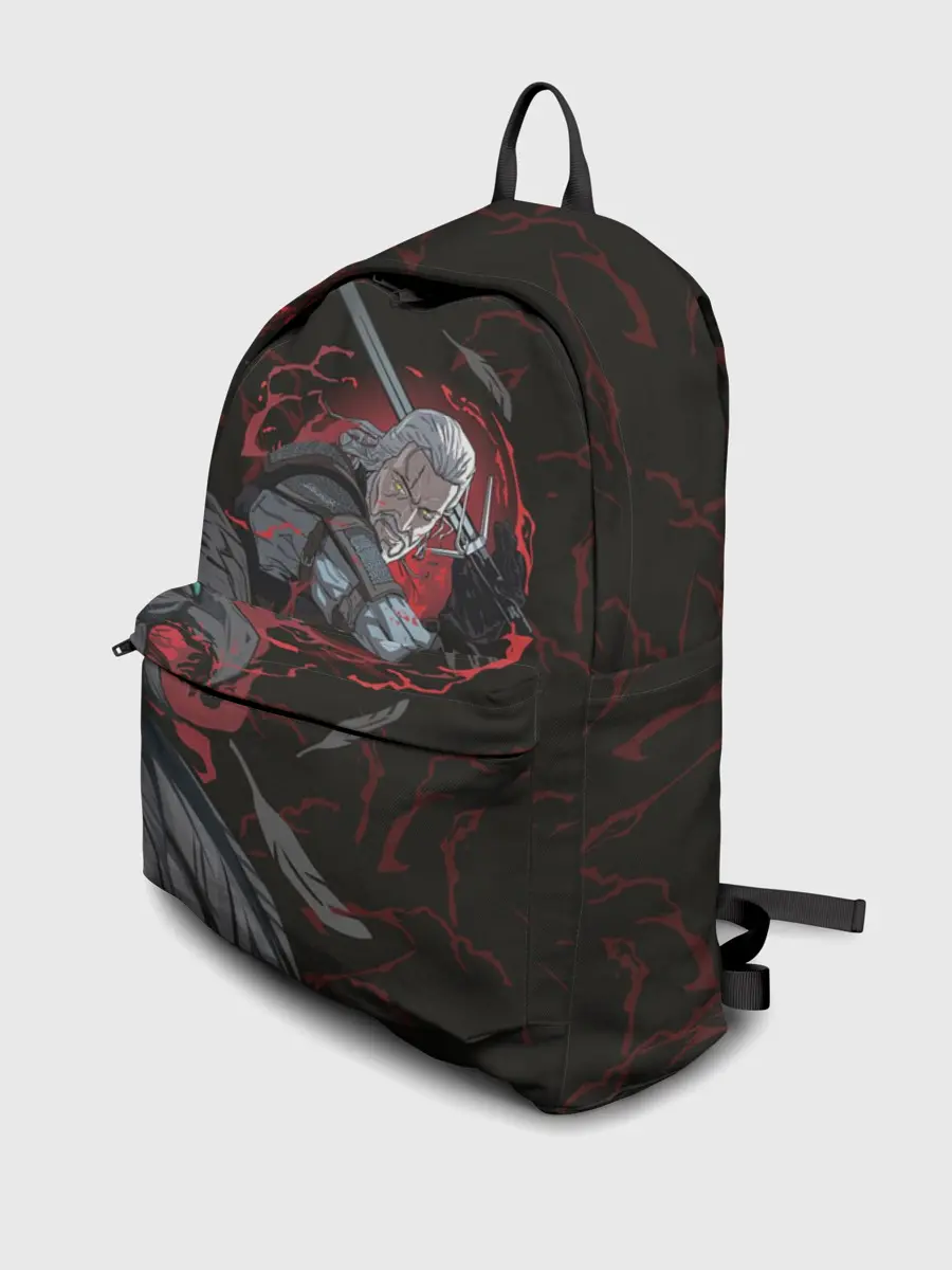 Рюкзак джинсовый / Кровь дракона и смелый Ведьмак