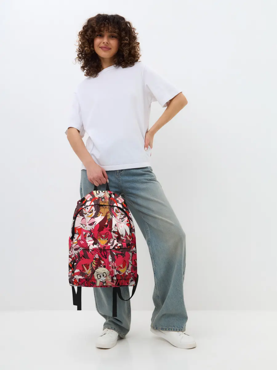 Рюкзак джинсовый / ОТЕЛЬ ХАЗБИН ПЕРСОНАЖИ МУЛЬТФИЛЬМА