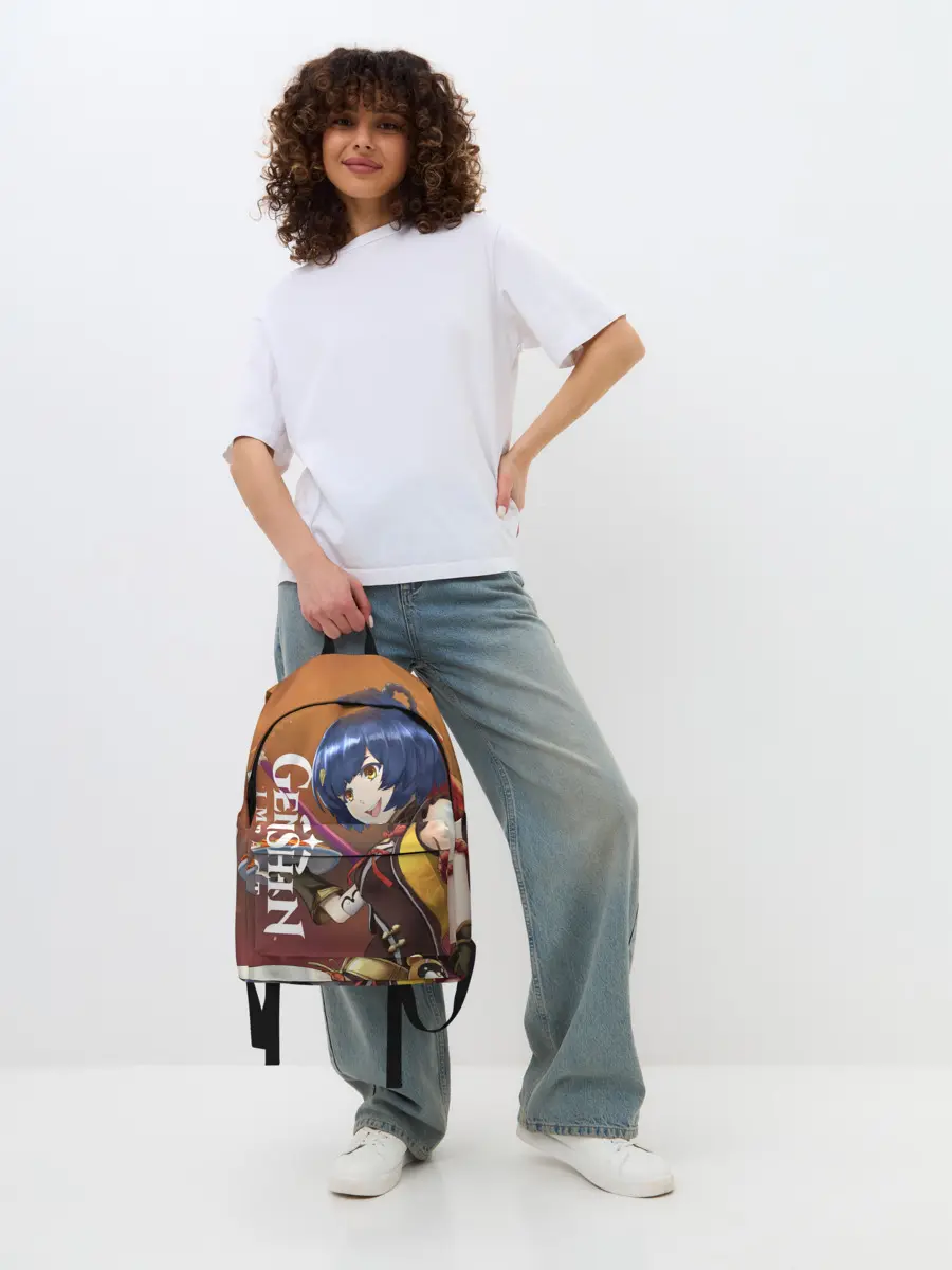 Рюкзак джинсовый / Genshin Impact: Сяо Лин.