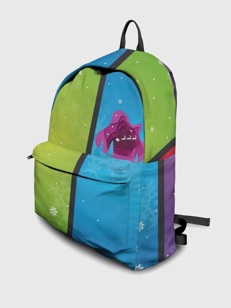 Рюкзак джинсовый / Цветное рождество Snowflake