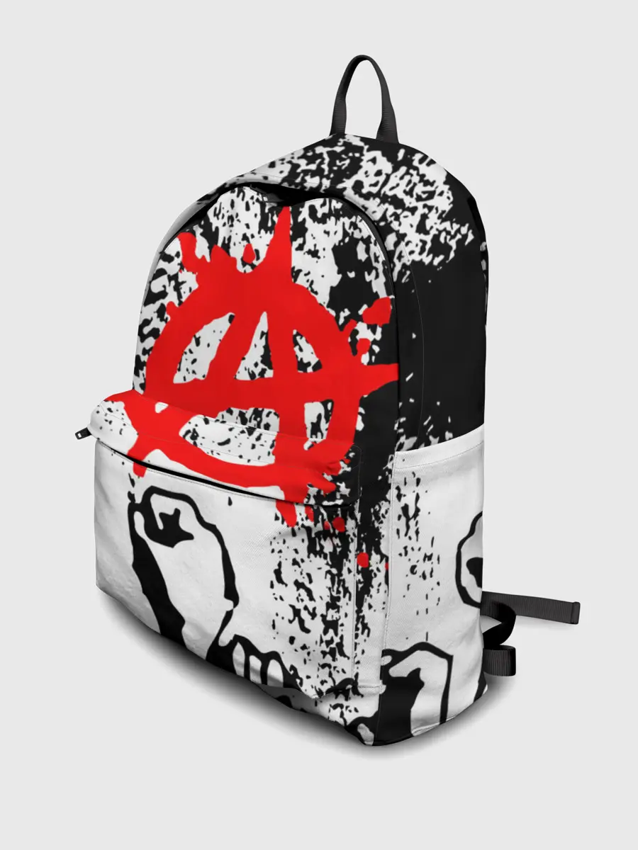 Рюкзак джинсовый / АНАРХИЯ / РЕВОЛЮЦИЯ,