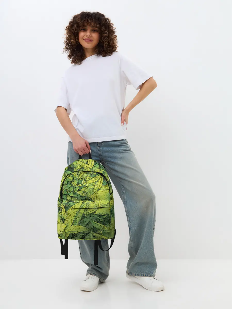 Рюкзак джинсовый / Растительная жизнь - Хоста