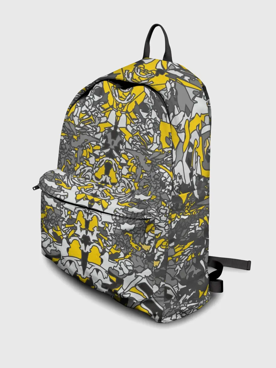 Рюкзак джинсовый / Жёлтый каменный дракон