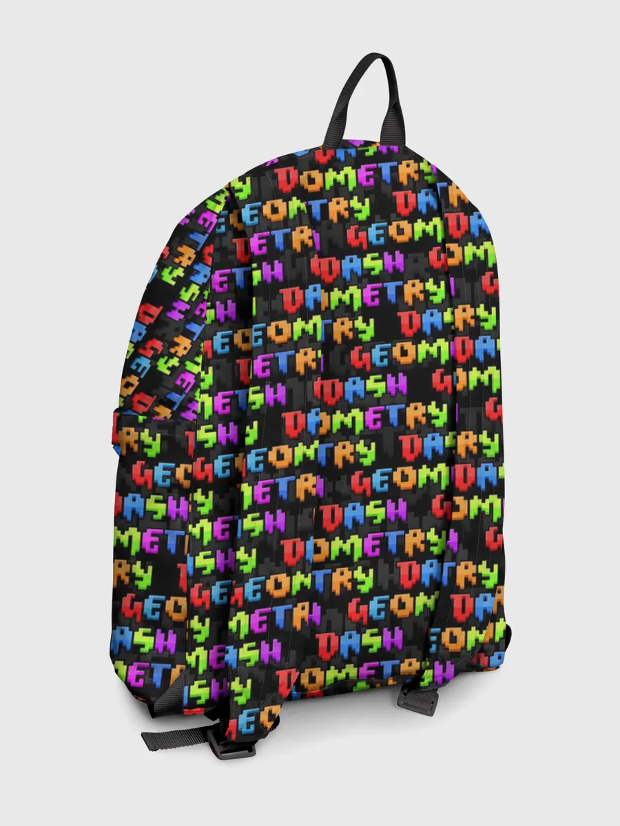 Рюкзак джинсовый / GEOMETRY DASH / УЗОР / PATTERN