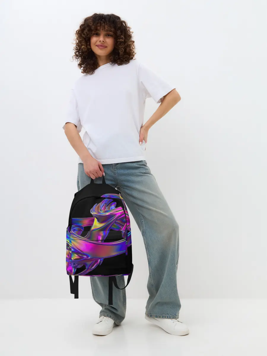 Рюкзак джинсовый / Голографический ураган