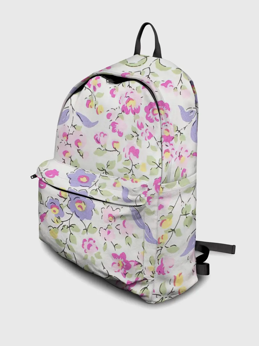 Рюкзак джинсовый / Яркие весенние цветы