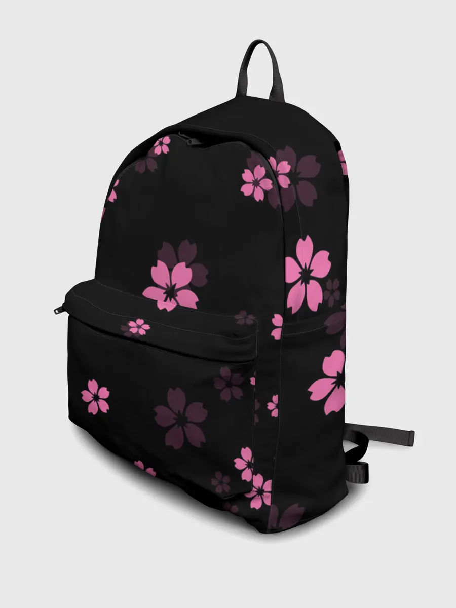 Рюкзак джинсовый / САКУРА ВИШНЯ ЛЕПЕСТКИ