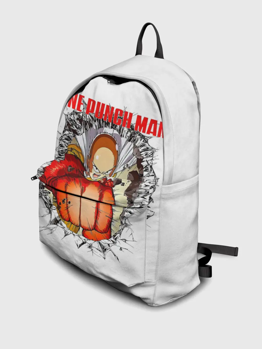 Рюкзак джинсовый / Удар сквозь стену One Punch-Man