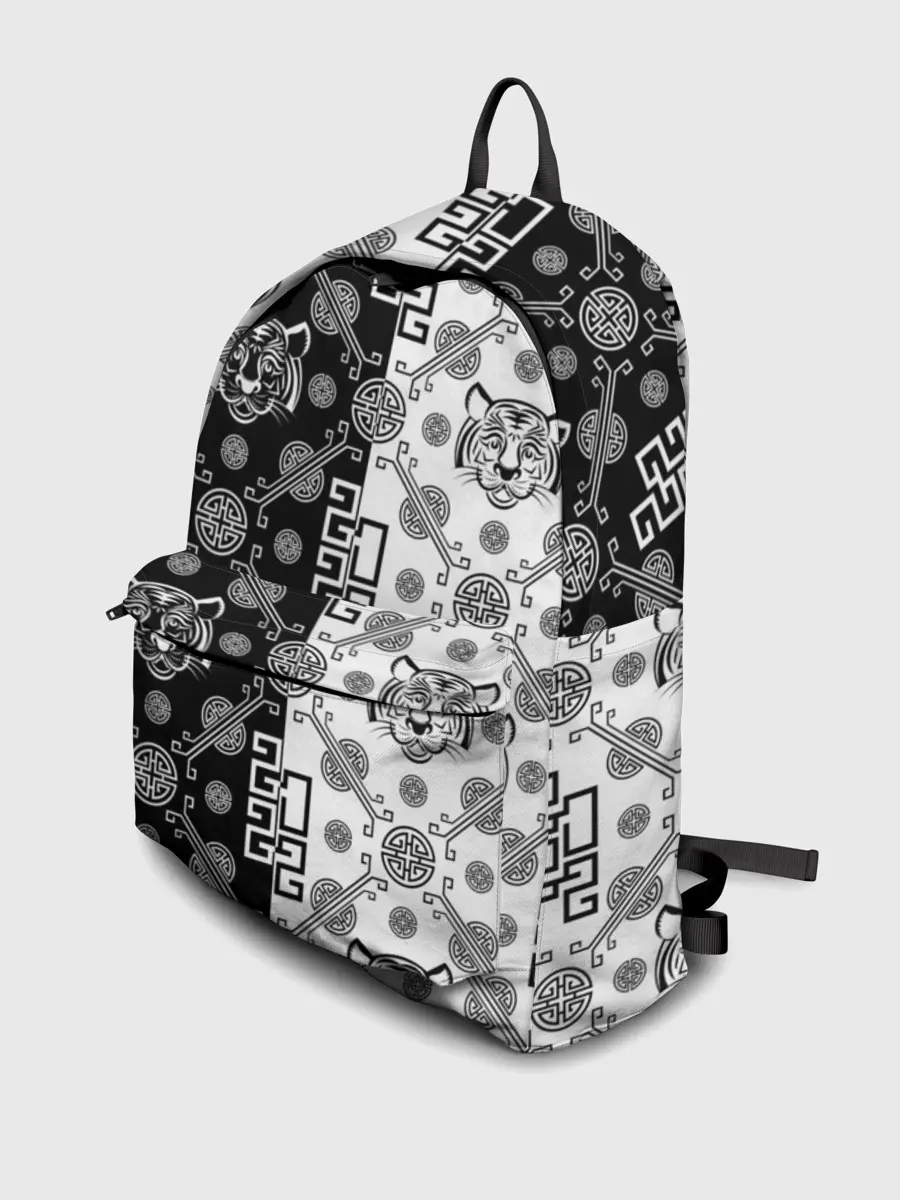 Рюкзак джинсовый / Тигры в китайском стиле