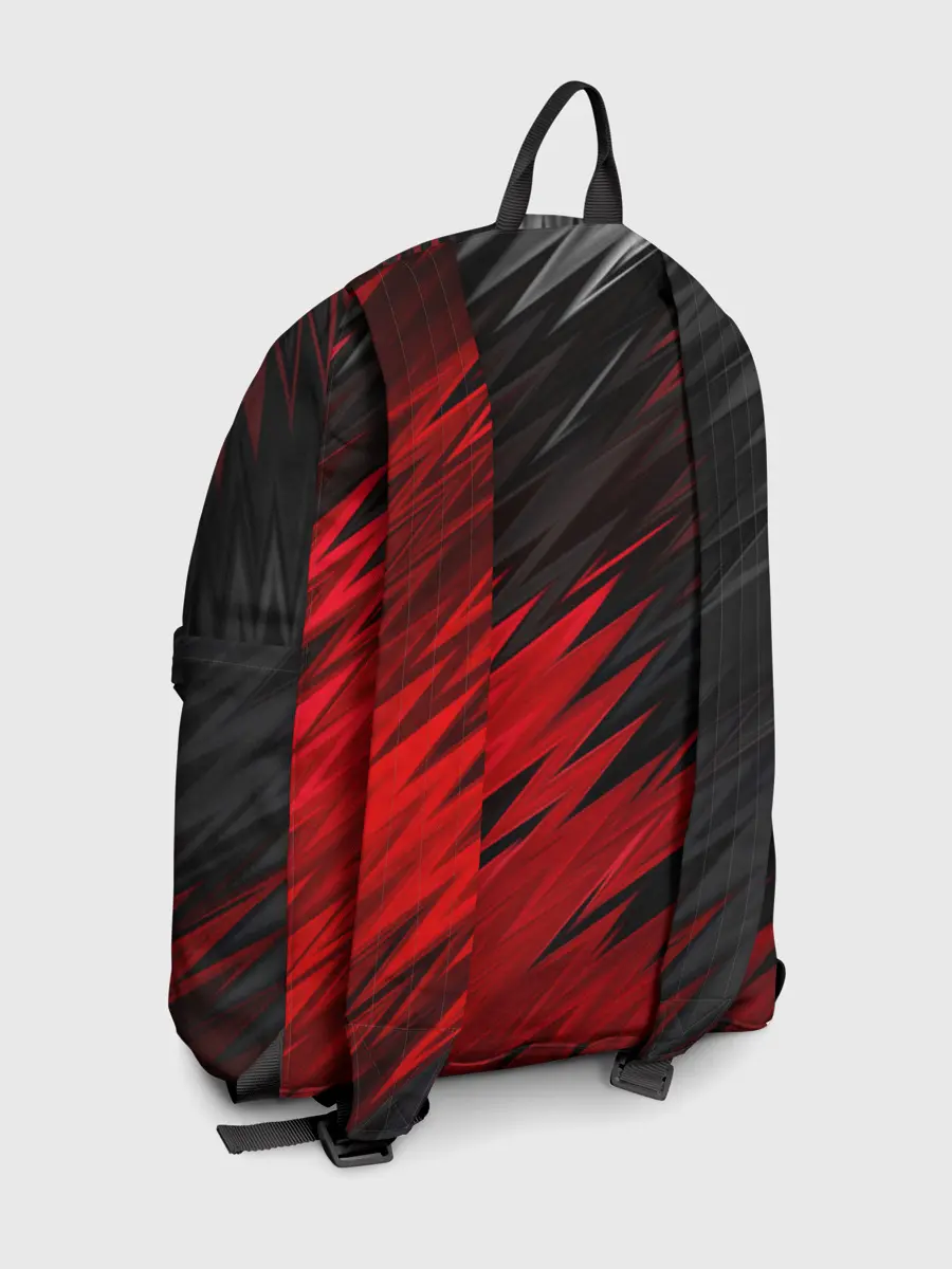 Рюкзак джинсовый / ЧЁРНО КРАСНЫЕ КРАСКИ | RED BLACK STRIPES