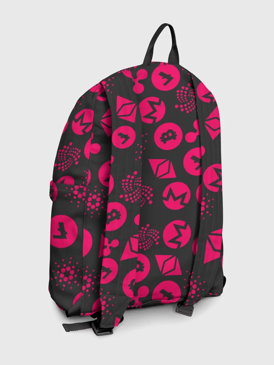 Рюкзак джинсовый / КРИПТОВАЛЮТЫ / CRYPTO / КРИПТА НЕОН