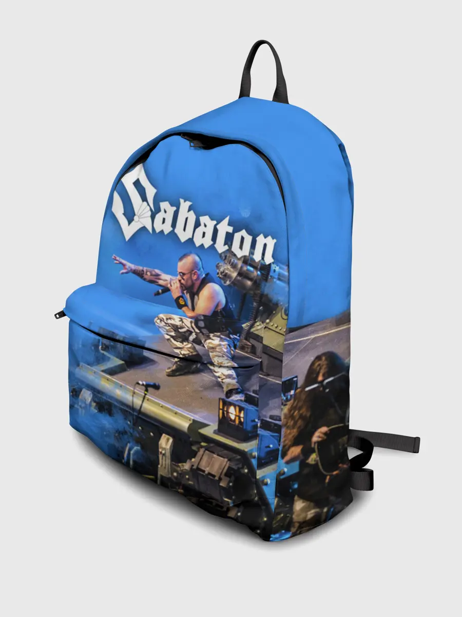 Рюкзак джинсовый / Йоаким Броден на танке Sabaton