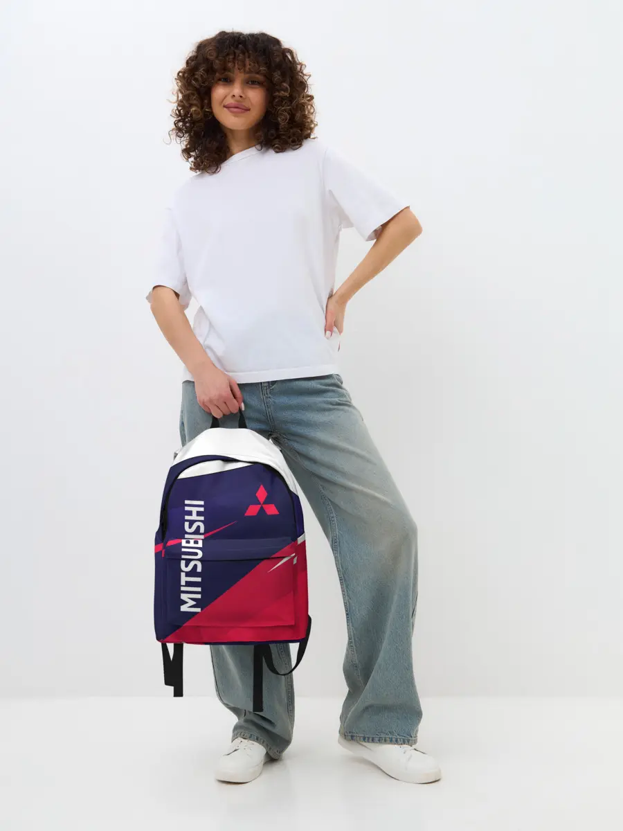 Рюкзак джинсовый / MITSUBISHI ТРИКОЛОР