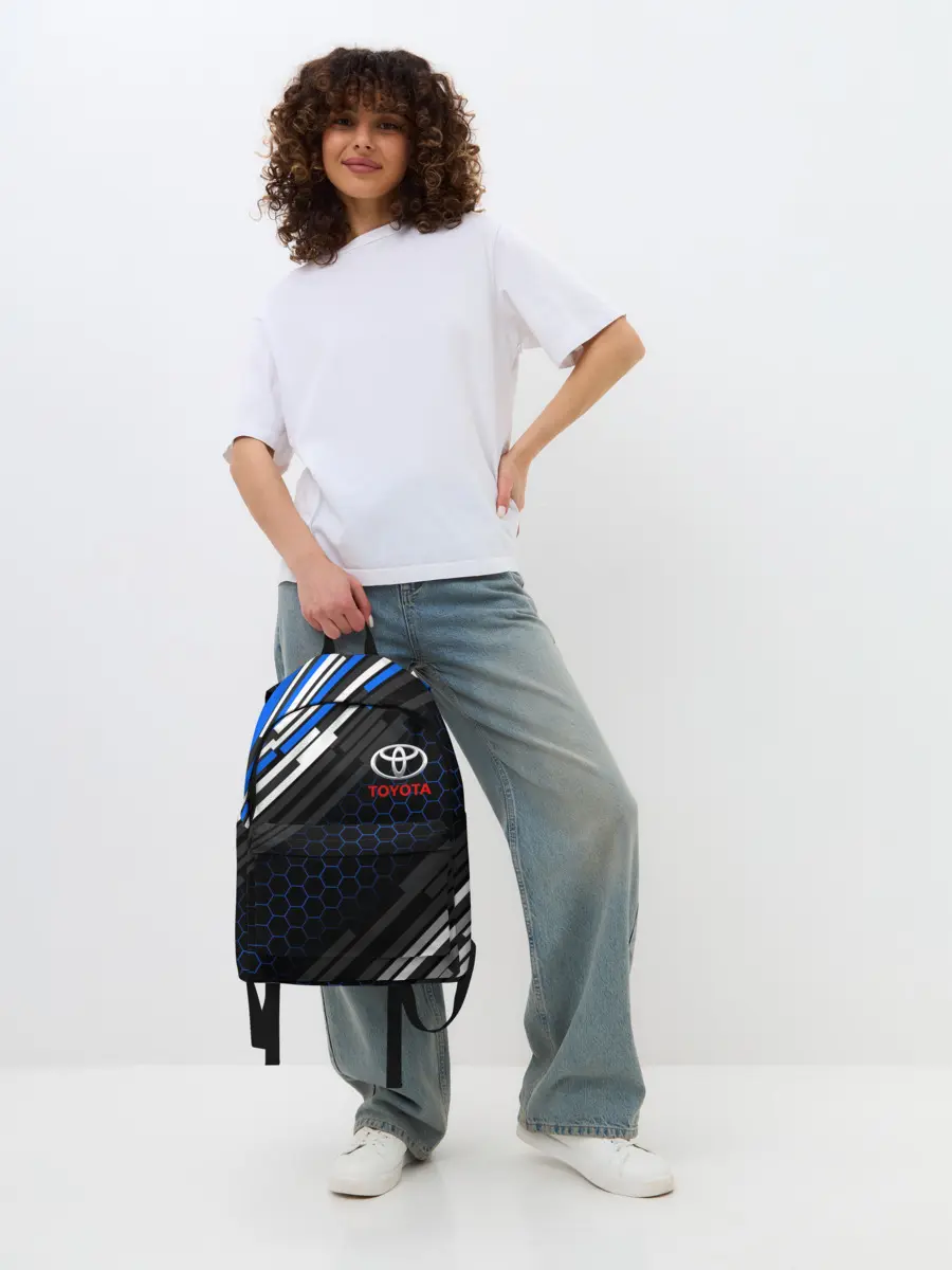 Рюкзак джинсовый / TOYOTA SPORT / ЛИНИИ / LINES