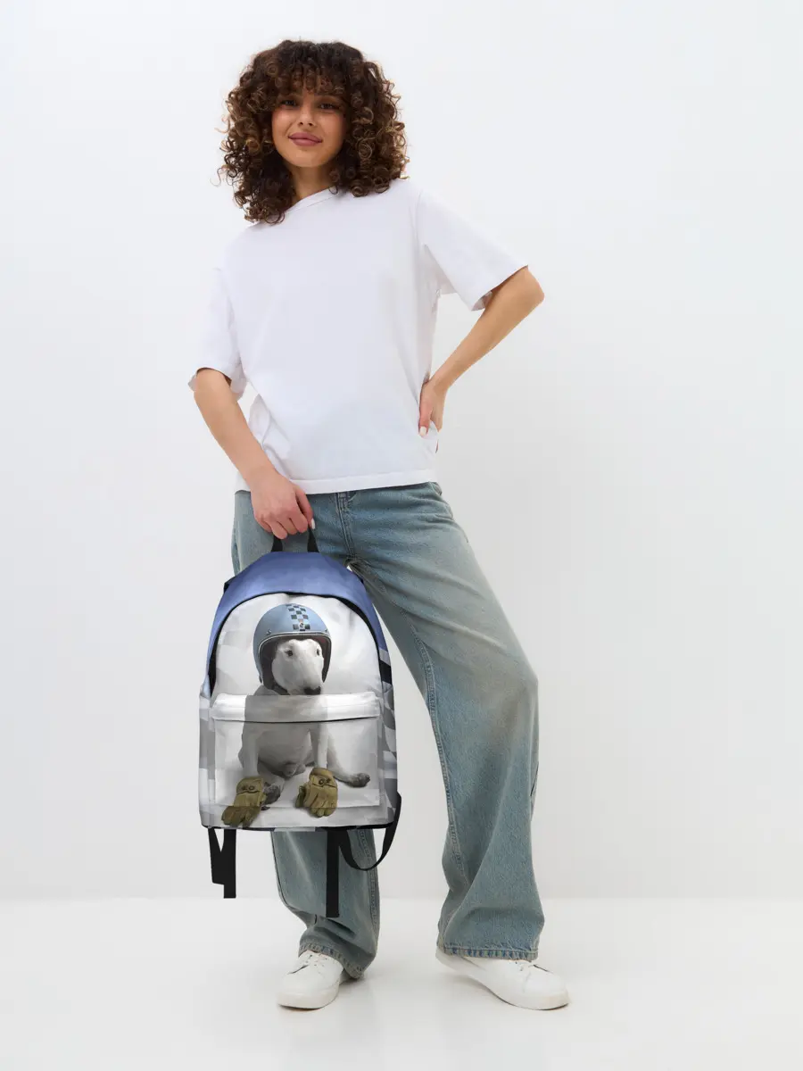 Рюкзак джинсовый / Bully - легендарный гонщик