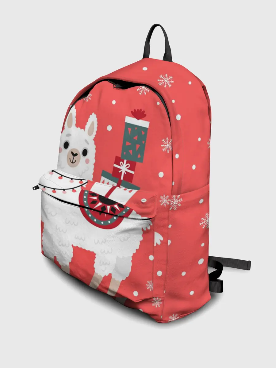 Рюкзак джинсовый / Лама. Новый год