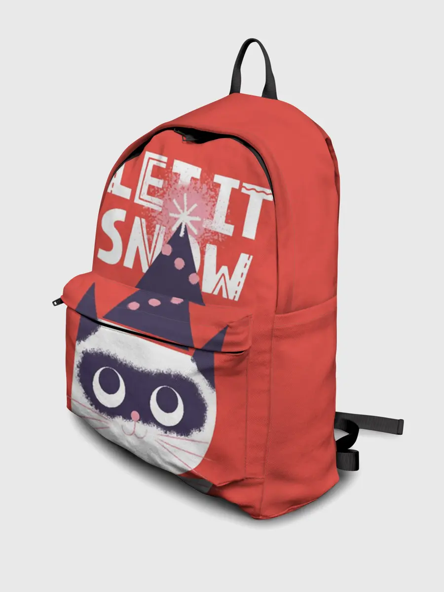 Рюкзак джинсовый / Котик. Новый год