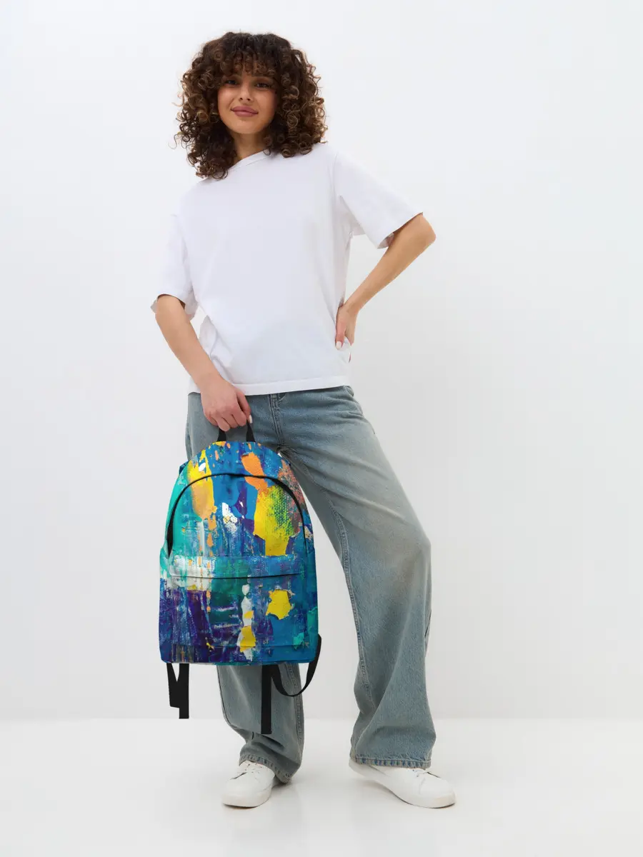 Рюкзак джинсовый / Краской по ткани