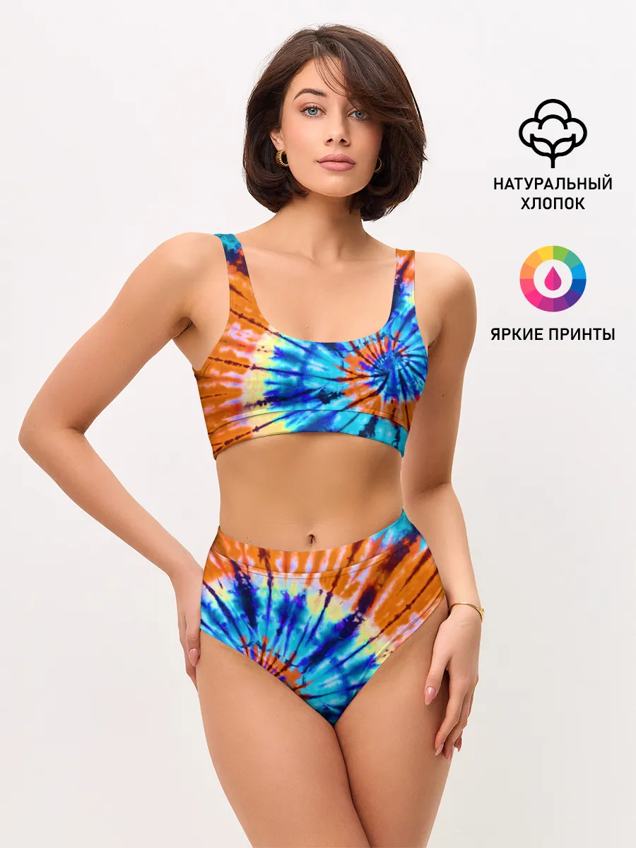 Женские топ и трусы / Tie dye