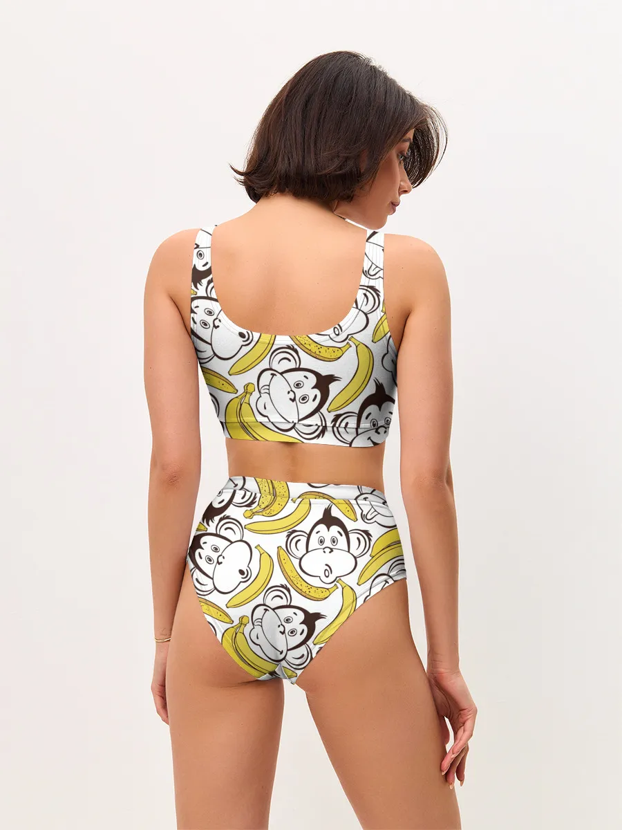 Женские топ и трусы / Обезьянки и бананы