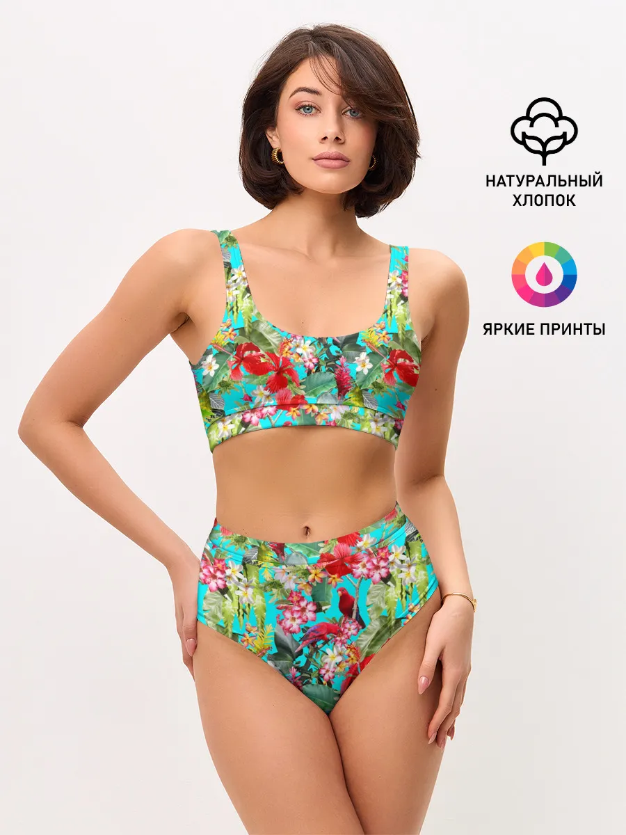 Женские топ и трусы / Тропический мир