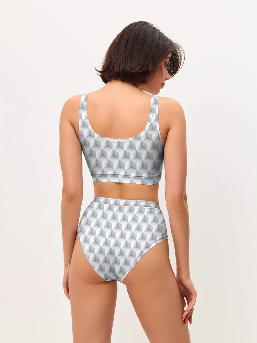 Женские топ и трусы / 3D Кубы