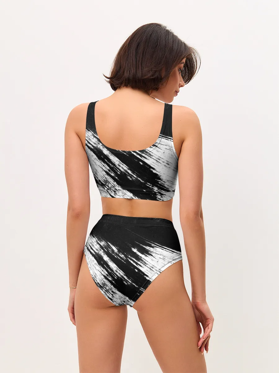 Женские топ и трусы / abstraction black&white