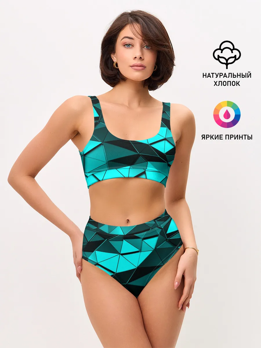 Женские топ и трусы / Metalic collection