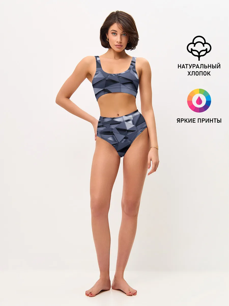 Женские топ и трусы / Metalic geometry