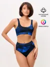 Женские топ и трусы / Blue abstraction collection