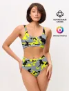 Женские топ и трусы / Yellow camouflage