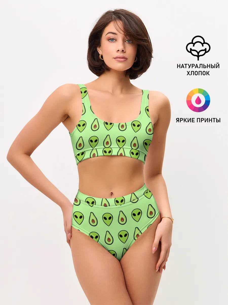 Женские топ и трусы / Green