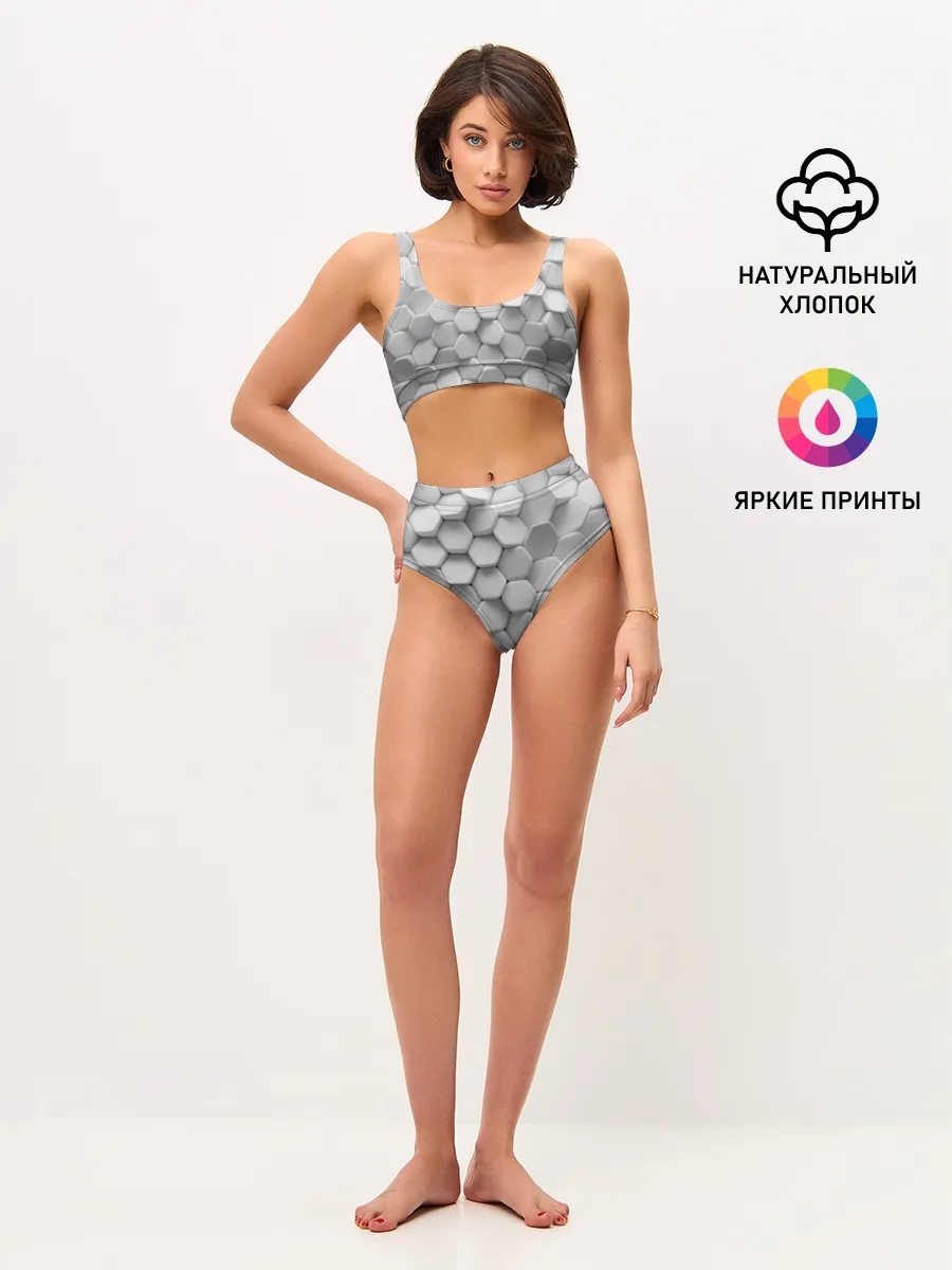 Женские топ и трусы / Геометрическая живопись