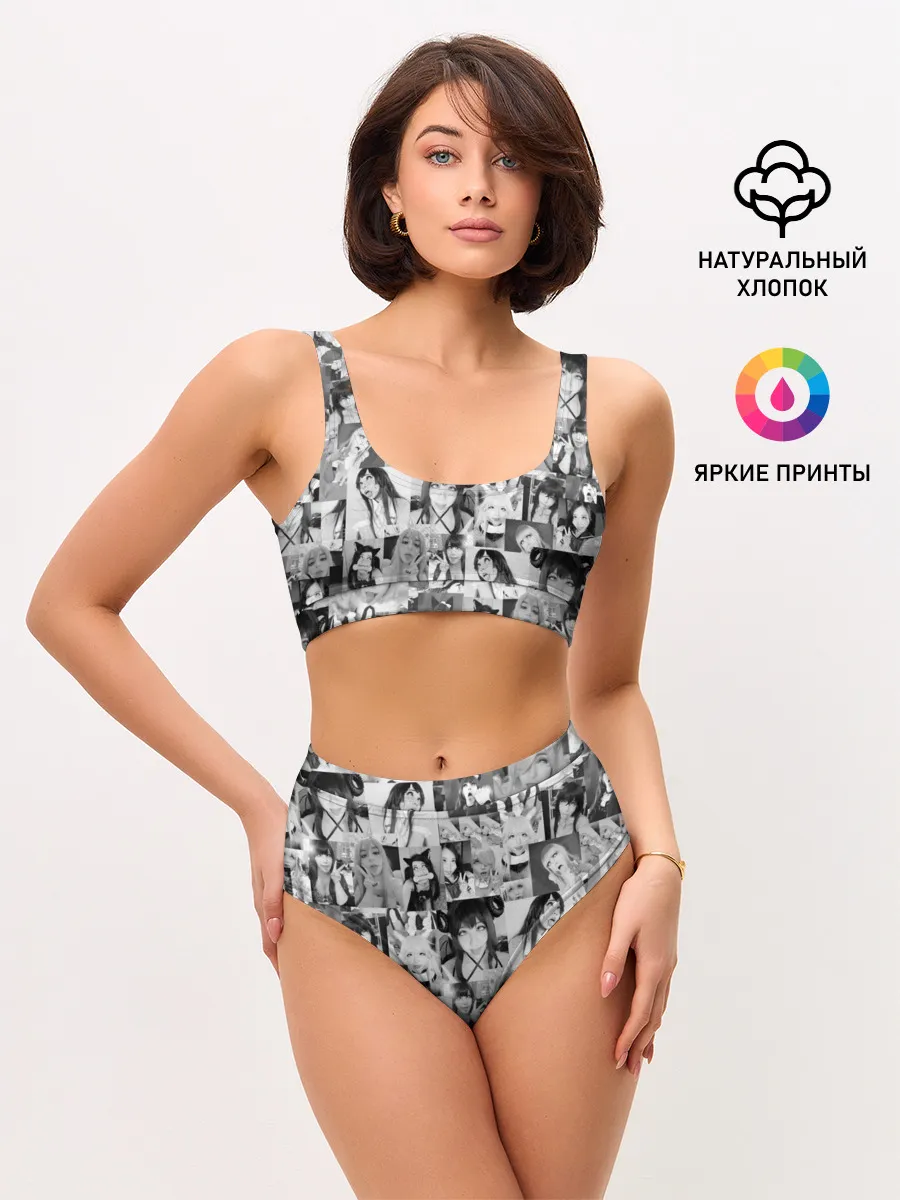 Женские топ и трусы / REAL AHEGAO - фото Ахегао