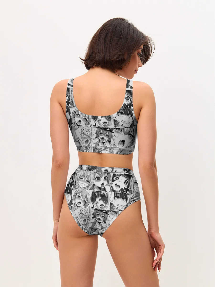 Женские топ и трусы / такое разное АХЕГАО. монохром