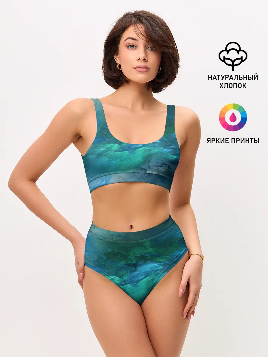 Женские топ и трусы / Изумрудные Облака