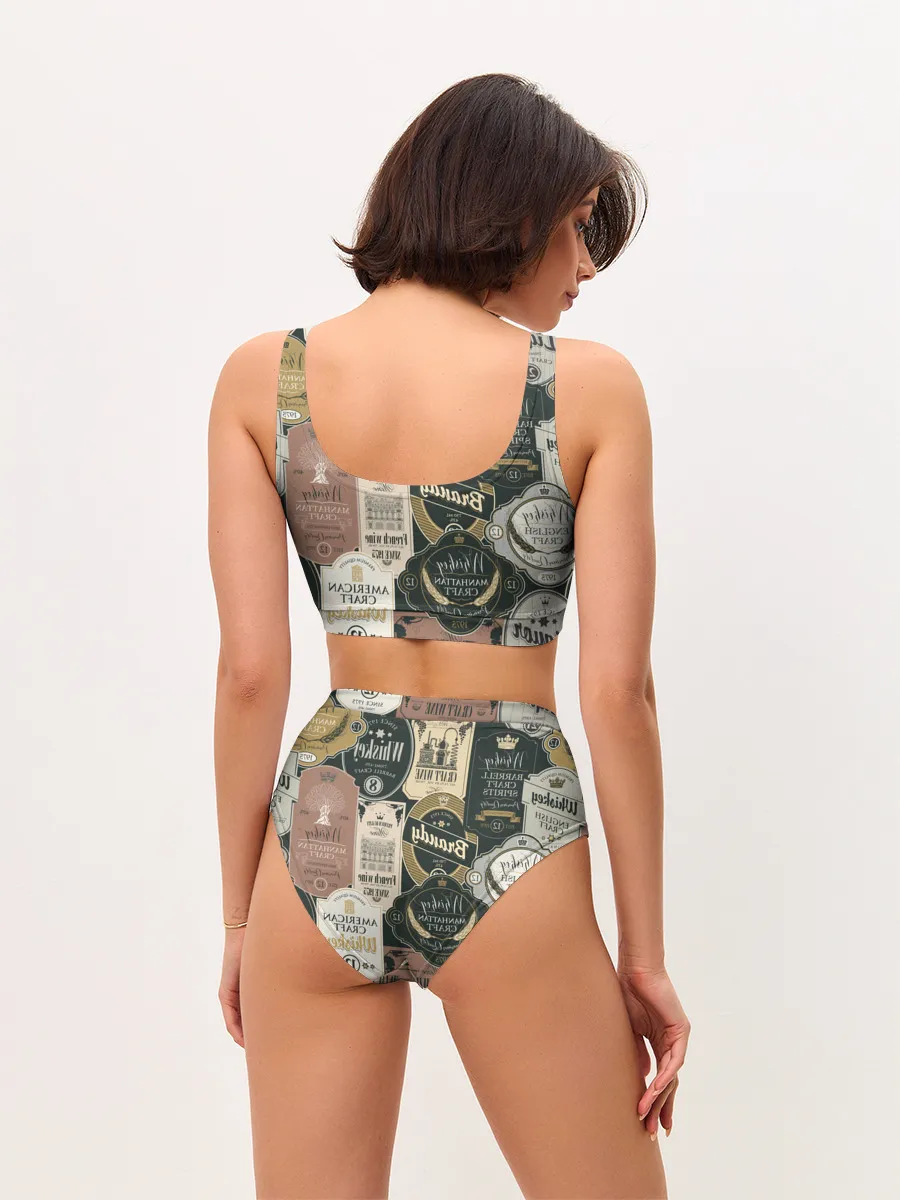 Женские топ и трусы / Этикетки мира Виски