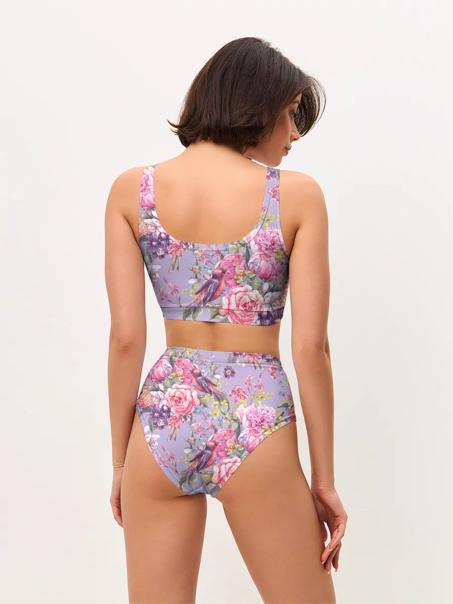 Женские топ и трусы / Лилии и розы